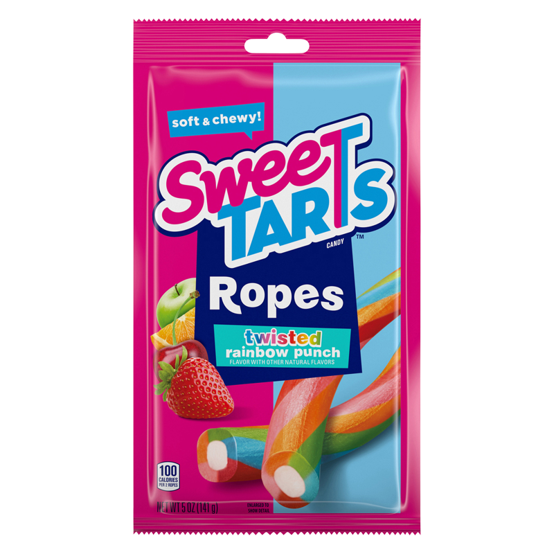 SweeTARTS Twisted Rainbow Punch Ropes 5oz