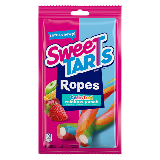 SweeTARTS Twisted Rainbow Punch Ropes 5oz