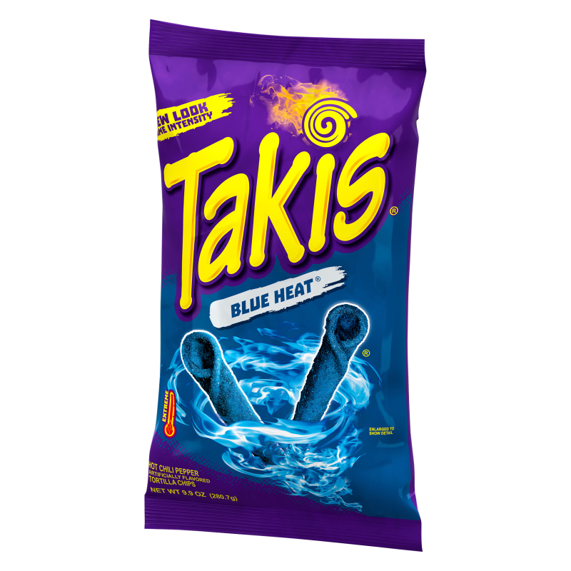 Takis Blue Heat Hot Chili Pepper Tortilla Chips 9.9oz