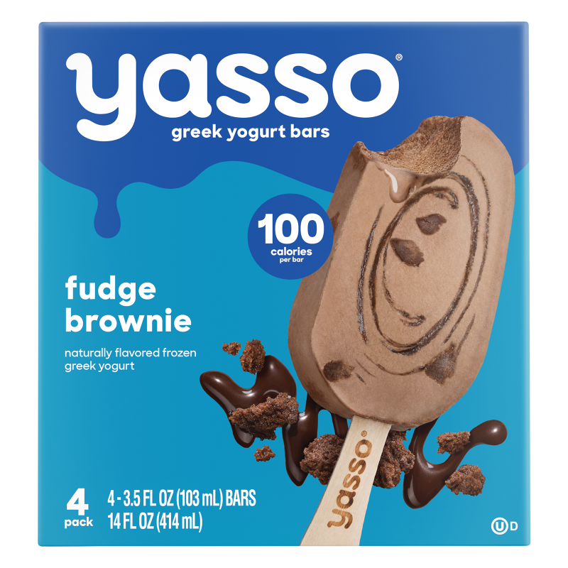 Yasso Frozen Greek Yogurt Fudge Brownie Bar 4ct