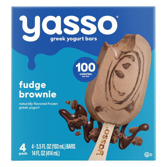 Yasso Frozen Greek Yogurt Fudge Brownie Bar 4ct