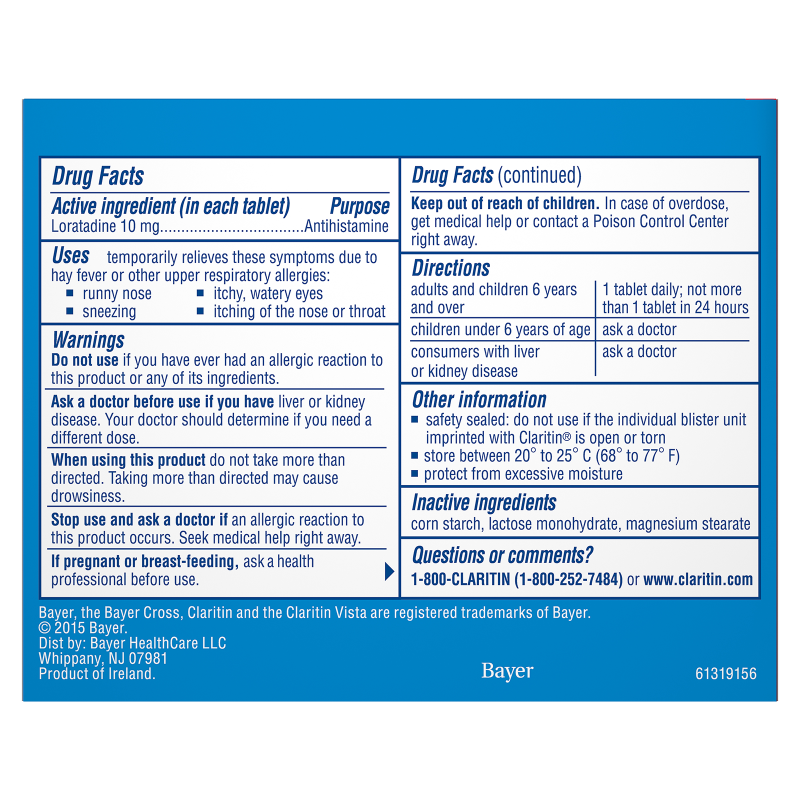 Claritin 24-Hour Non-Drowsy Allergy Relief Tablets 5ct