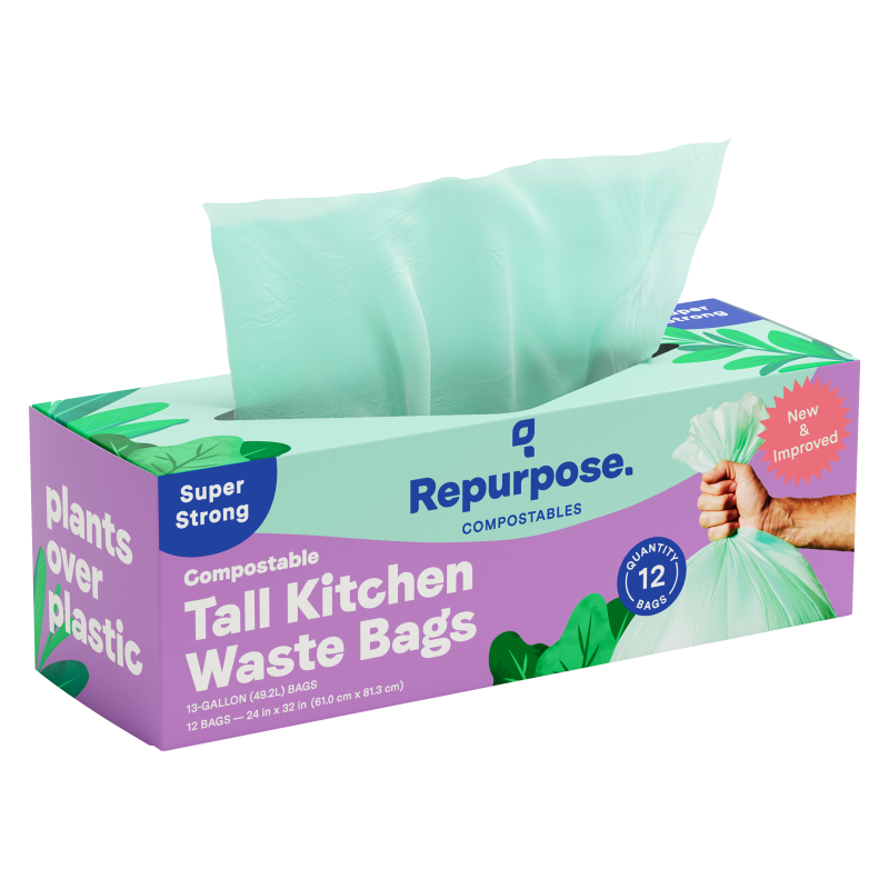 Repurpose Compostable Tall Kitchen Bag 13 gallons, 12ct