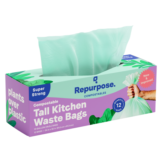 Repurpose Compostable Tall Kitchen Bag 13 gallons, 12ct