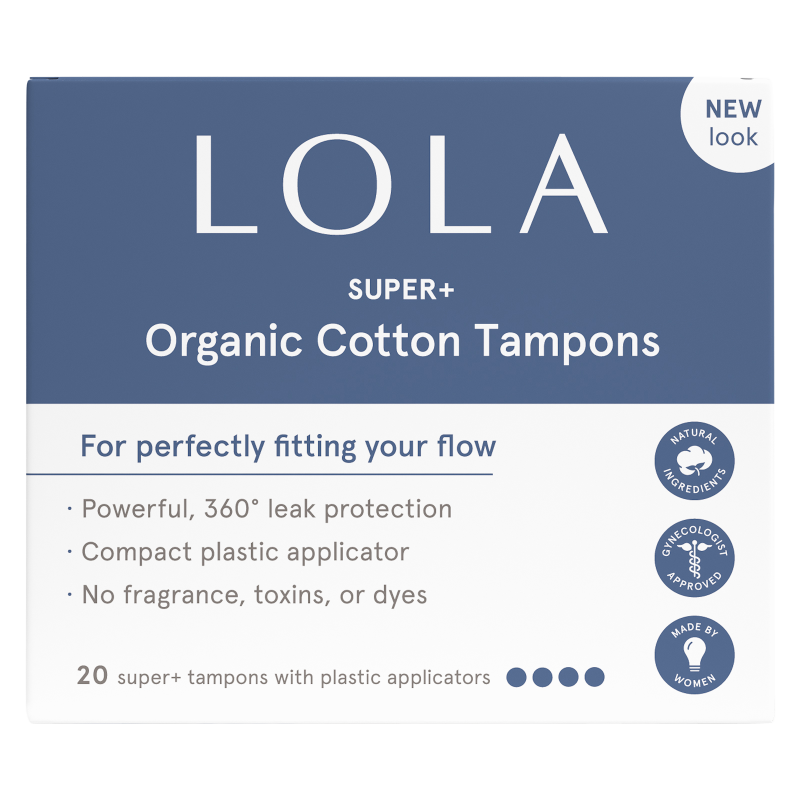 LOLA Super Plus Organic Cotton Tampons 20ct