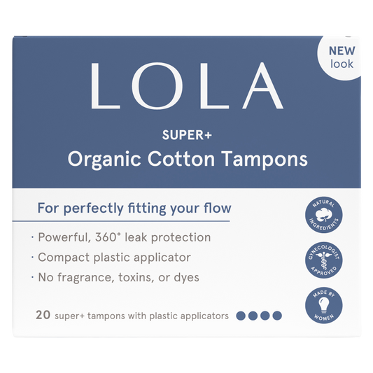 LOLA Super Plus Organic Cotton Tampons 20ct