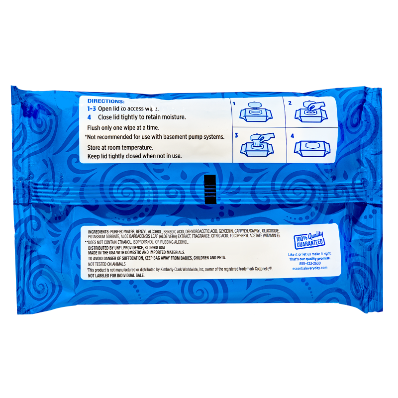 Essential Everyday Flushable Wipes 96ct