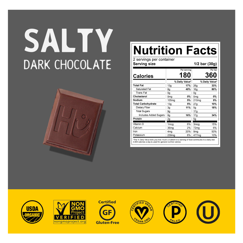 Hu Salty Dark Chocolate Bar 2.1oz