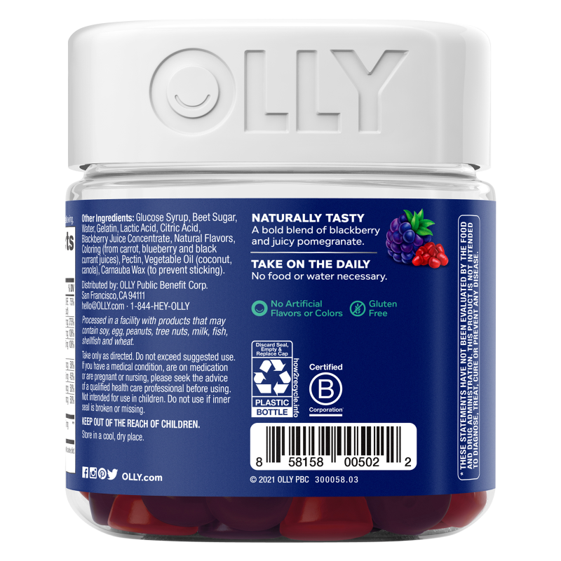 OLLY Men's Multivitamin Blackberry Blitz 90ct