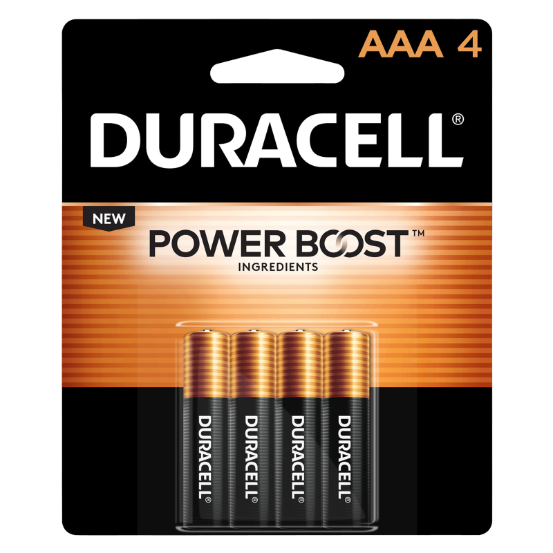 4ct Duracell Coppertop AAA Battery