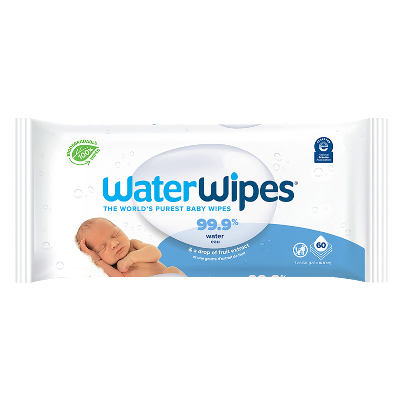 WaterWipes Plastic Free Sensitive Baby Wipes 60ct