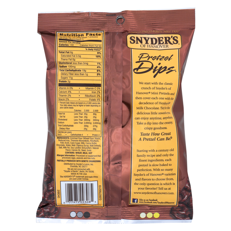 Snyder's Milk Chocolate Pretzel Dips 5oz