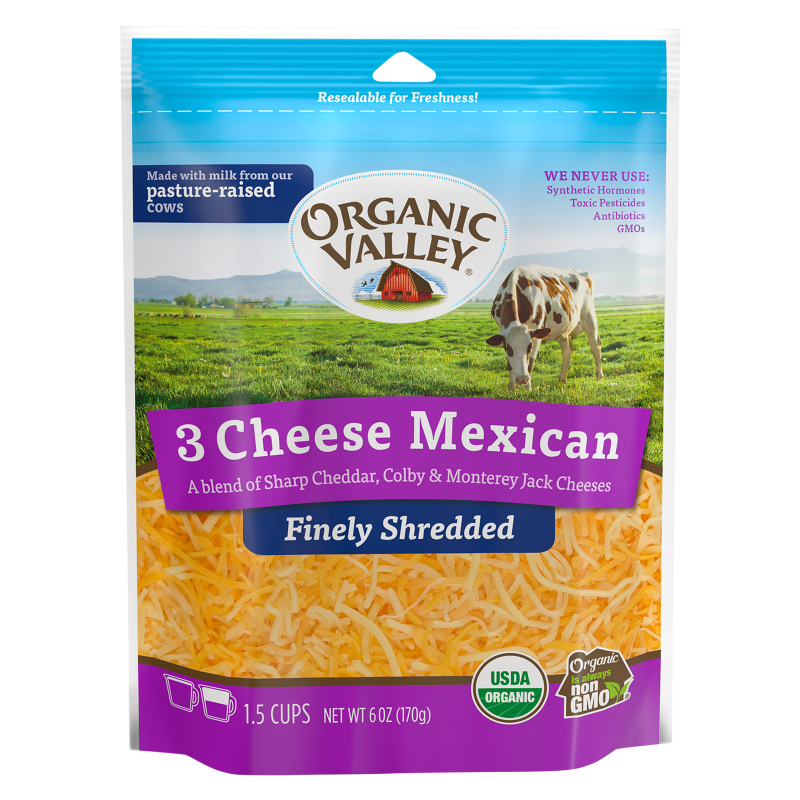 Organic Valley Mexican Blend Finely Shredded Cheese - 6oz