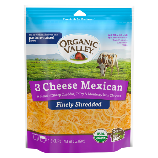 Organic Valley Mexican Blend Finely Shredded Cheese - 6oz