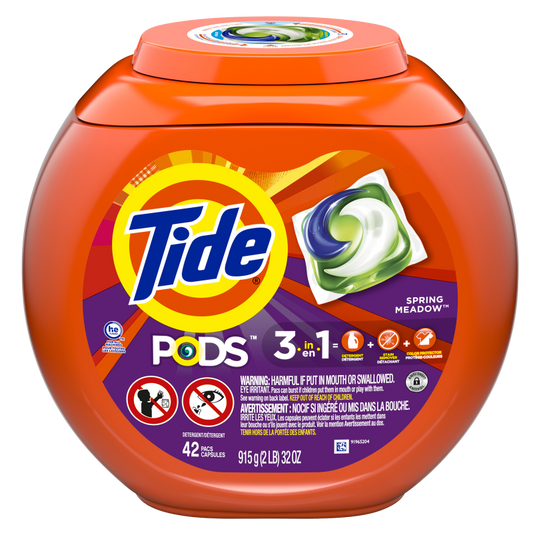 Tide PODS Liquid Laundry Detergent Pacs Spring Meadow Scent 42ct