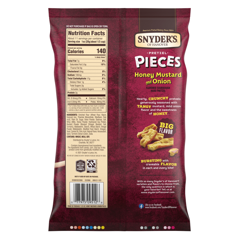 Snyder's Honey Mustard & Onion Pretzel Pieces 11.25oz