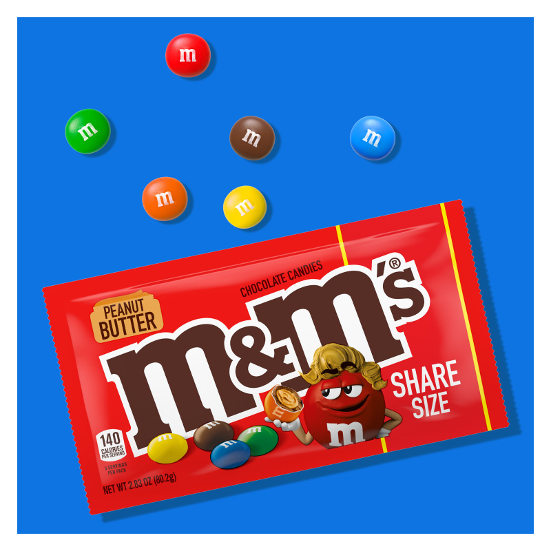 M&M's Peanut Butter Milk Chocolate Candies Share Size 2.83oz