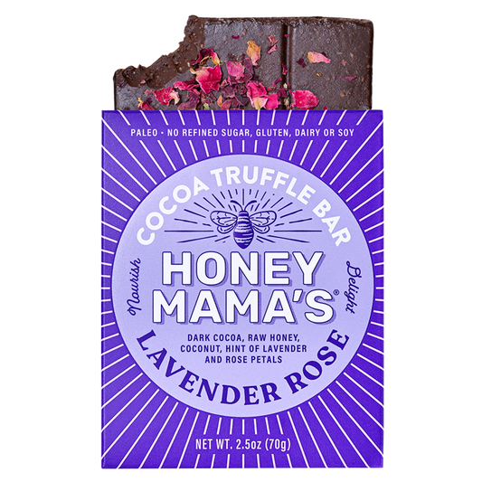 Honey Mama's Lavender Rose Cocoa Truffle Bar 2.5oz