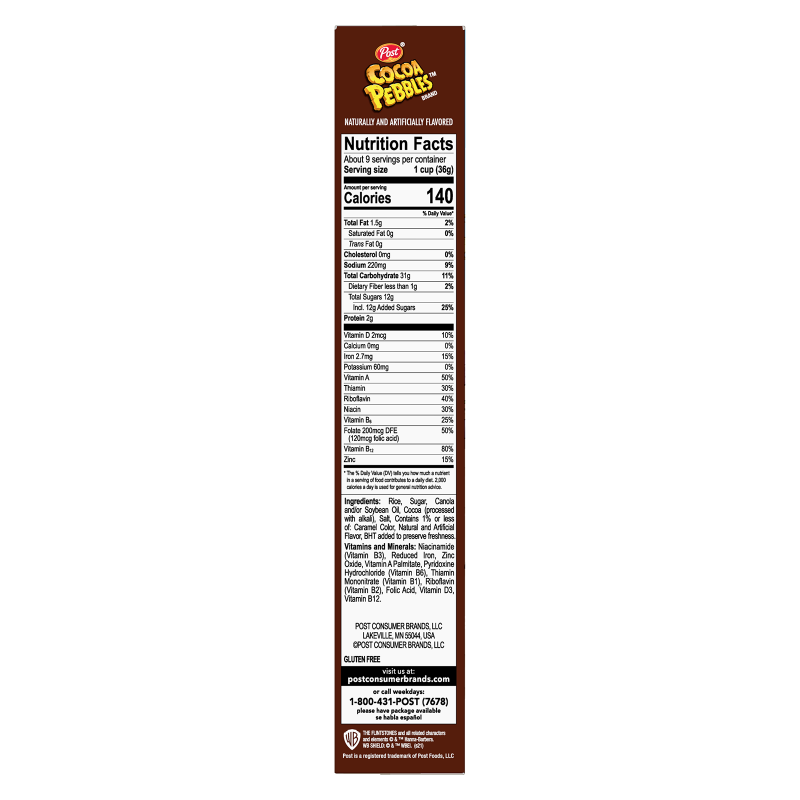 Post Cocoa Pebbles Cereal 11oz