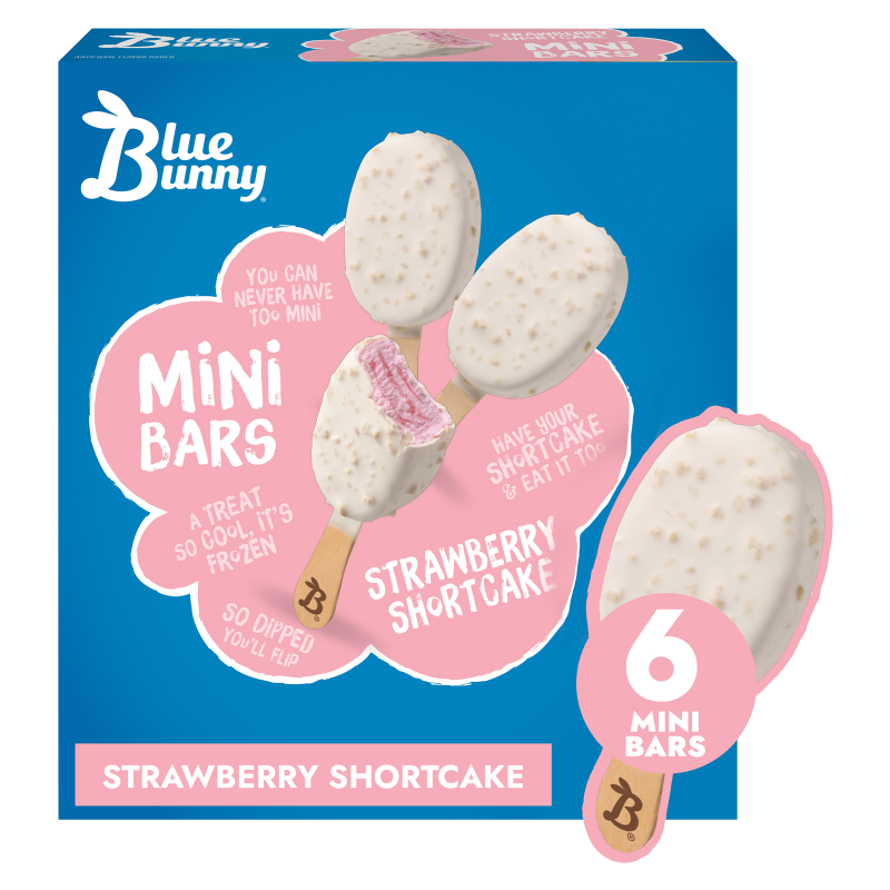 Blue Bunny Strawberry Shortcake Mini Bars 6ct