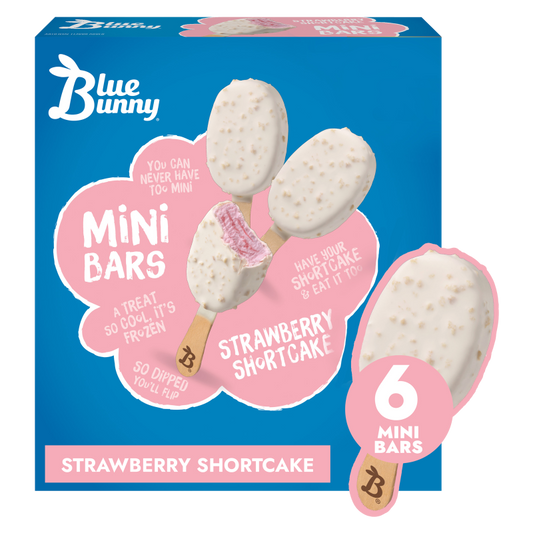 Blue Bunny Strawberry Shortcake Mini Bars 6ct