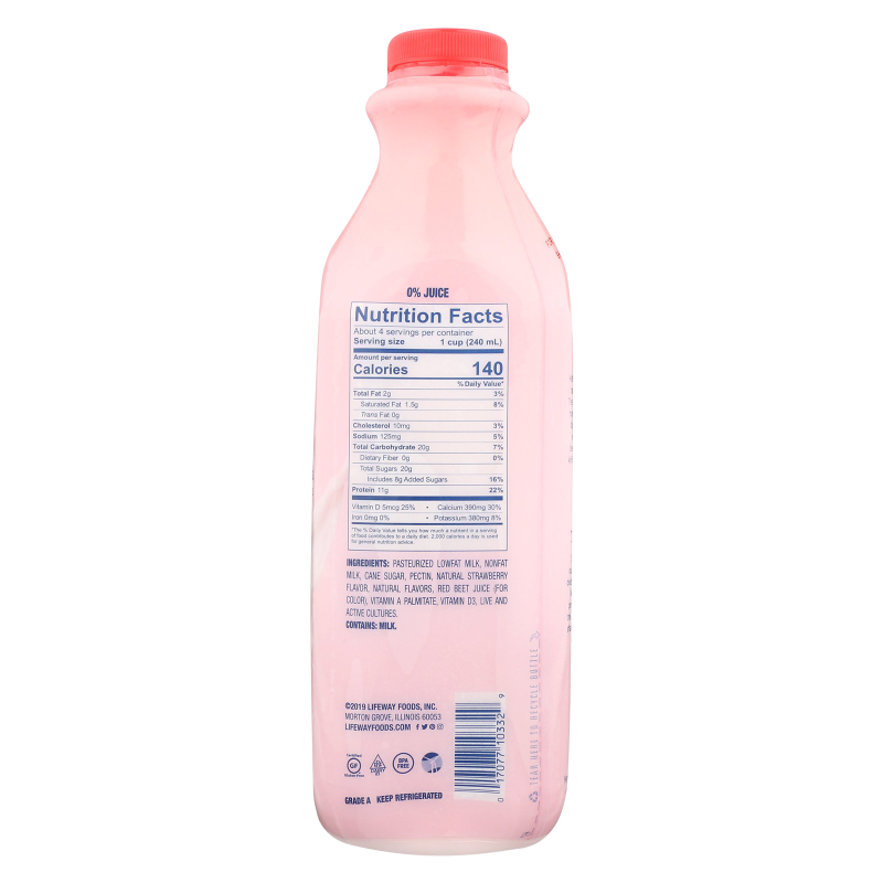 Lifeway Low Fat Strawberry Kefir 32oz