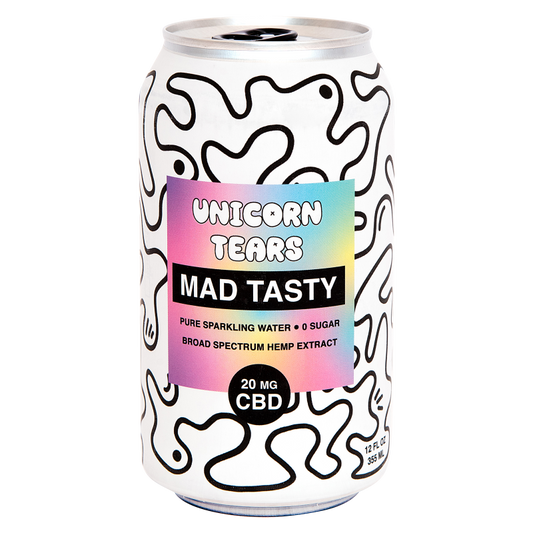 Mad Tasty Unicorn Tears CBD Sparkling Water 12oz Can 20mg