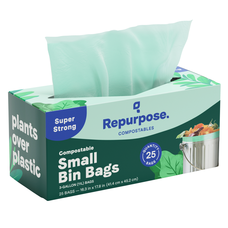 Repurpose Compostable Small Bin Bags 3 gallon, 25ct