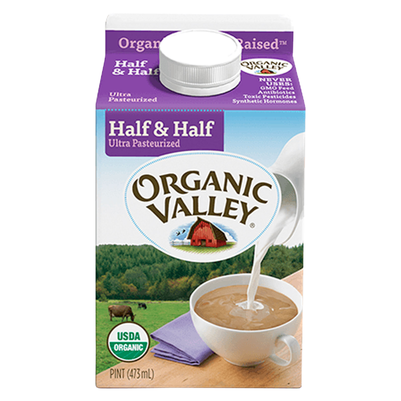 Organic Valley Half & Half 16oz Btl