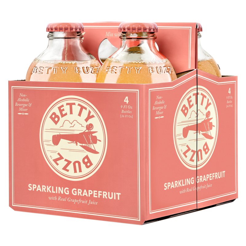 Betty Buzz Sparkling Grapefruit 4PK  (4 PK 9 OZ)