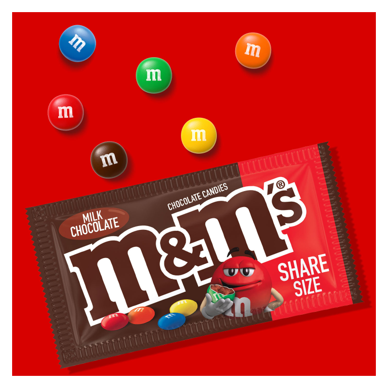 M&M's Milk Chocolate Candies Share Size 3.14oz