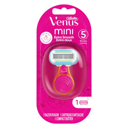 Venus Extra Smooth On The Go Women's Razor Handle with 1 Blade Refill & Travel Case