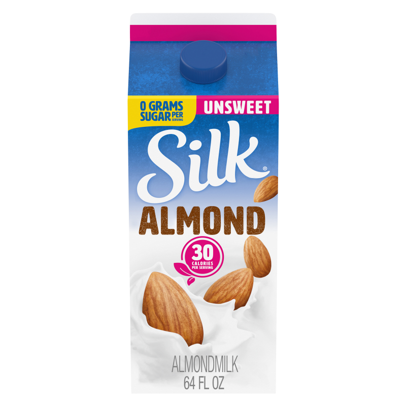 Silk Unsweetened Almond Milk 1/2 Gallon