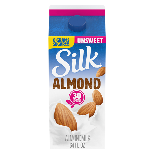 Silk Unsweetened Almond Milk 1/2 Gallon