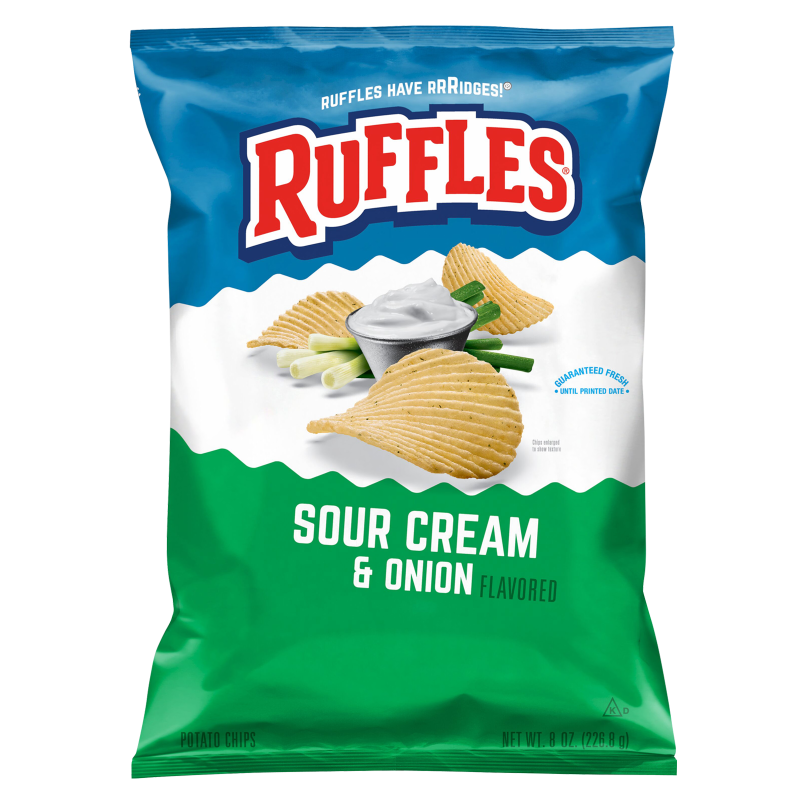 Ruffles Sour Cream & Onion Potato Chips 8oz