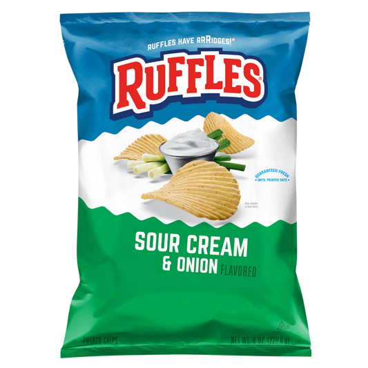 Ruffles Sour Cream & Onion Potato Chips 8oz