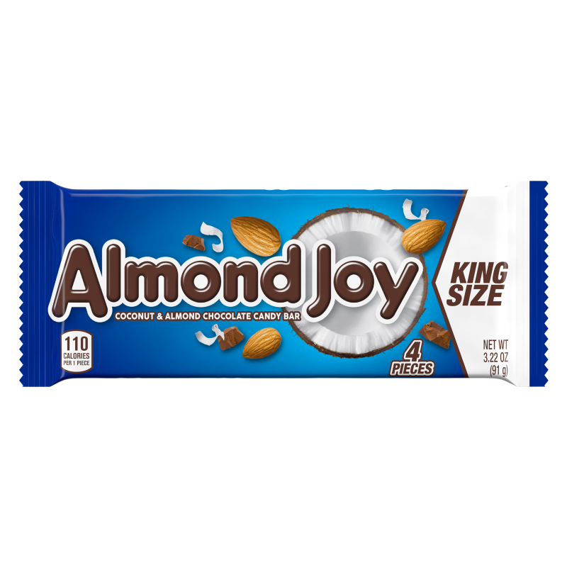 Almond Joy Coconut and Almond Candy Bar King Size 3.22oz