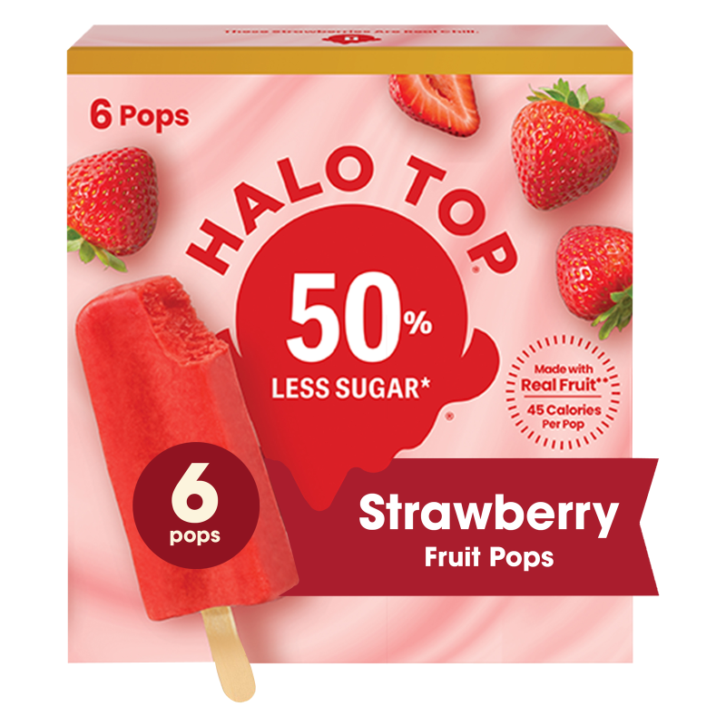 Halo Top Strawberry Fruit Pops 6ct