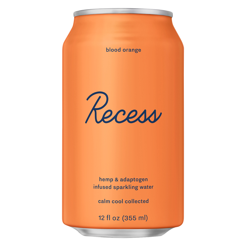 Recess Blood Orange CBD Sparkling Water 12oz Can