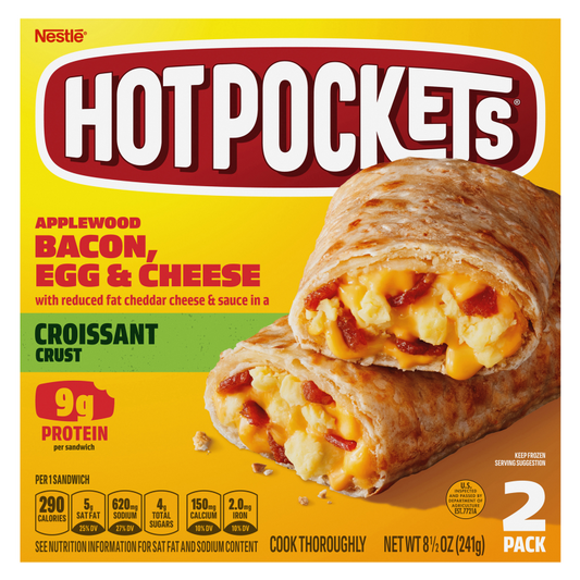 Hot Pockets Frozen Croissant Crust Applewood Bacon, Egg & Cheese 2ct 9oz