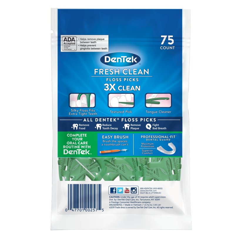 DenTek Fresh Clean Floss Picks 75ct