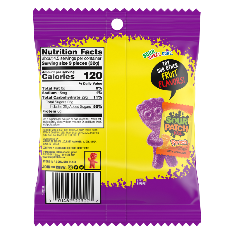 Sour Patch Kids Grape Soft & Chewy Candy 5.06oz