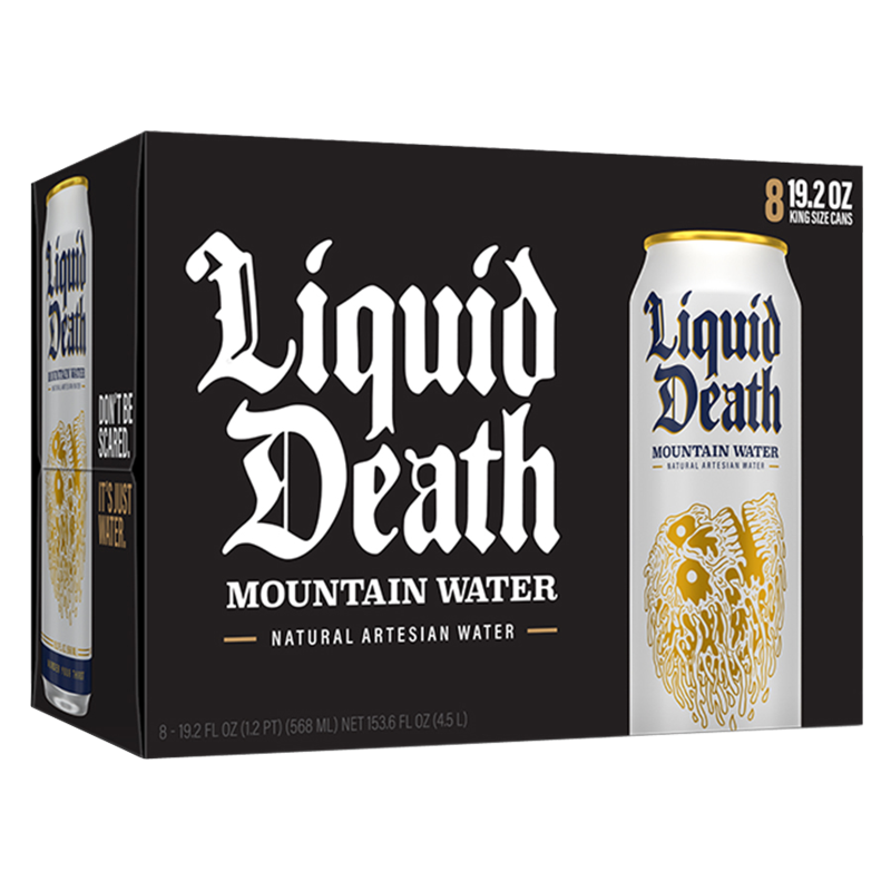 Liquid Death Mountain Water 8pk 19.2oz Can