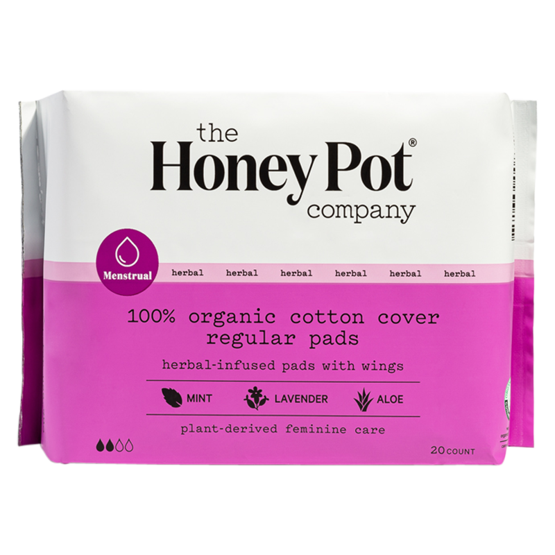 The Honey Pot Regular Herbal Menstrual Pads 20ct