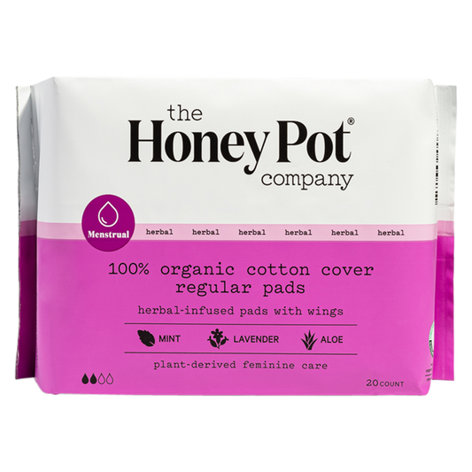 The Honey Pot Regular Herbal Menstrual Pads 20ct