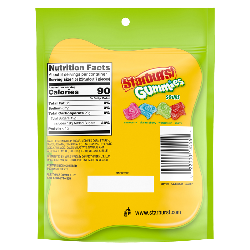 Starburst Gummies Sours 8oz