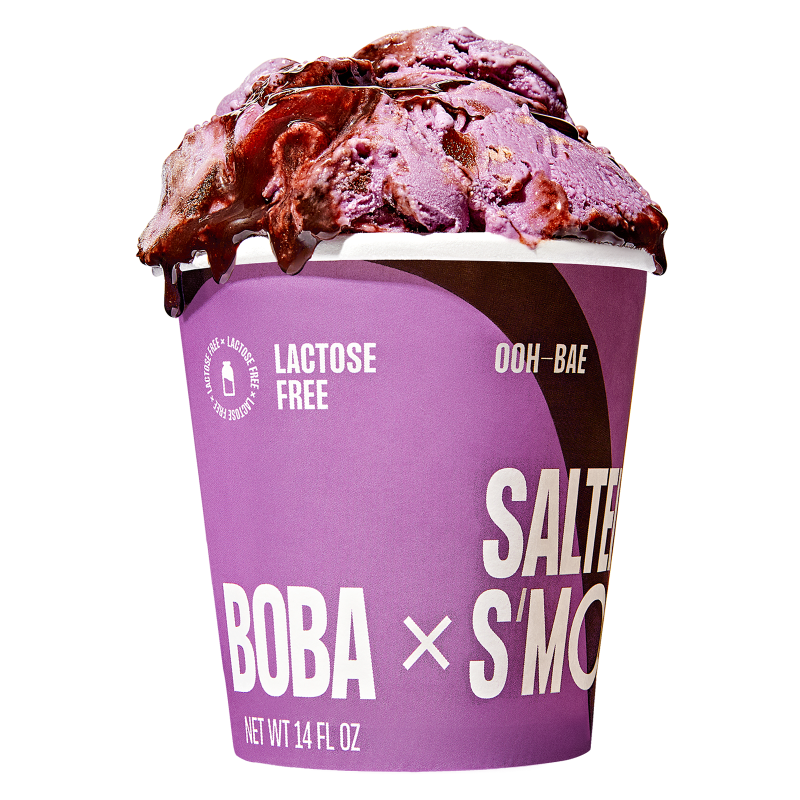 Boba x Ice Cream Salted Ube S'mores Pint