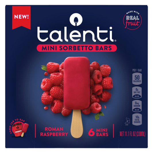 Talenti Roman Raspberry Mini Sorbetto Bars 6ct