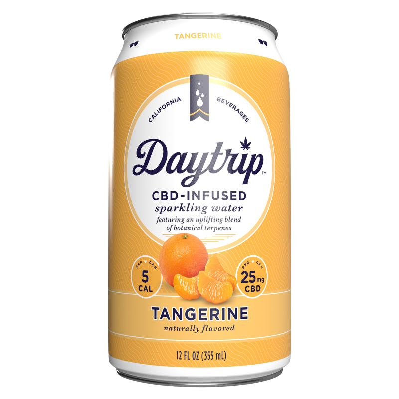 Daytrip Tangerine CBD Sparkling Water 12oz can 25mg