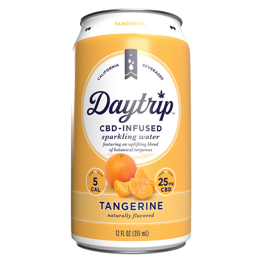 Daytrip Tangerine CBD Sparkling Water 12oz can 25mg